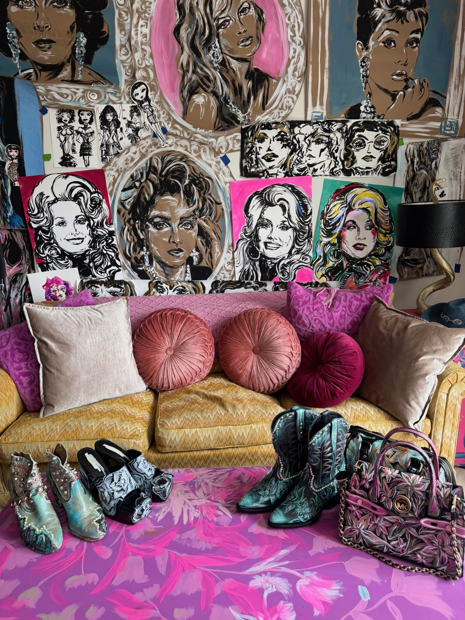 The studio wall