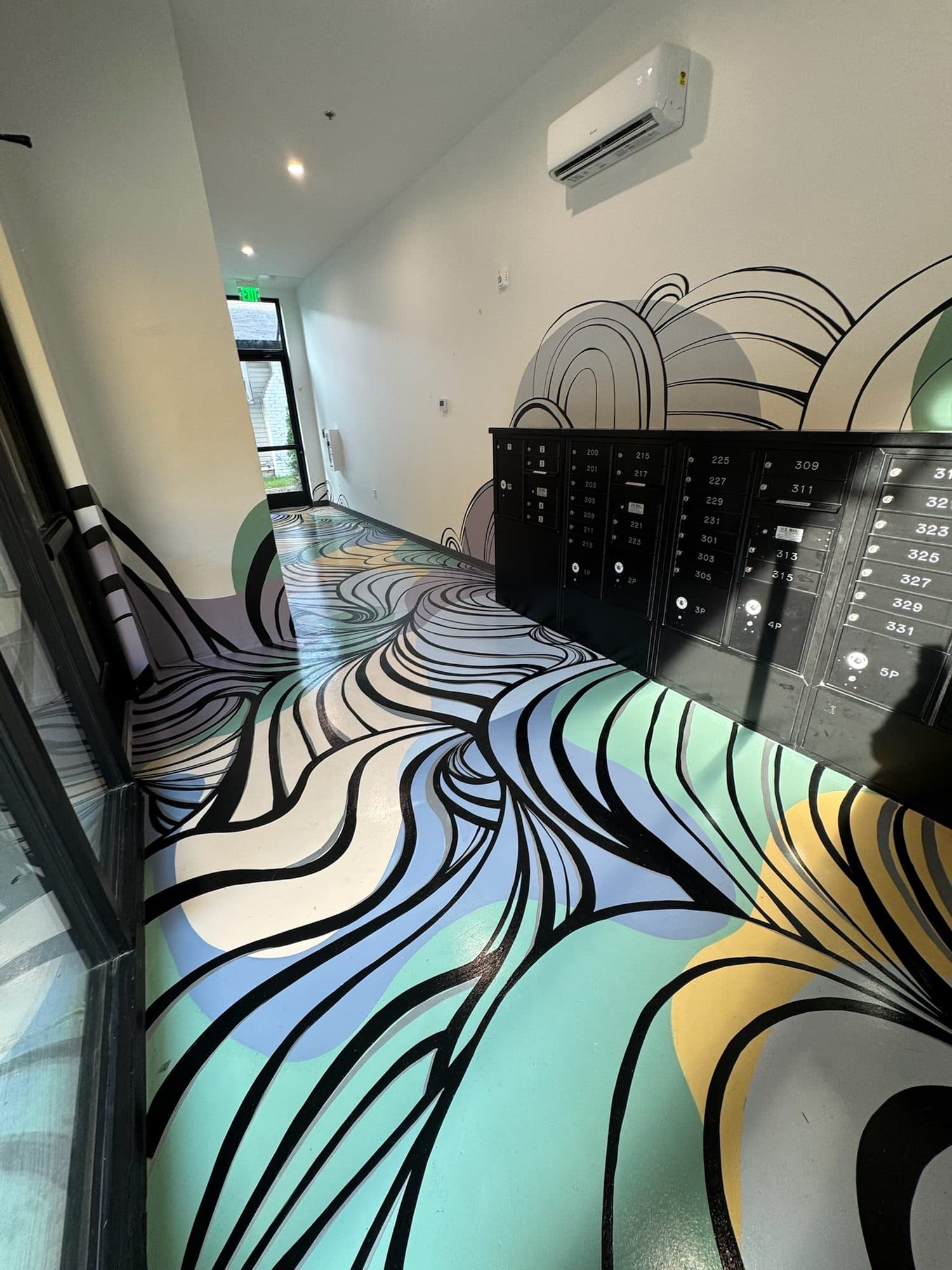 Wall into floor